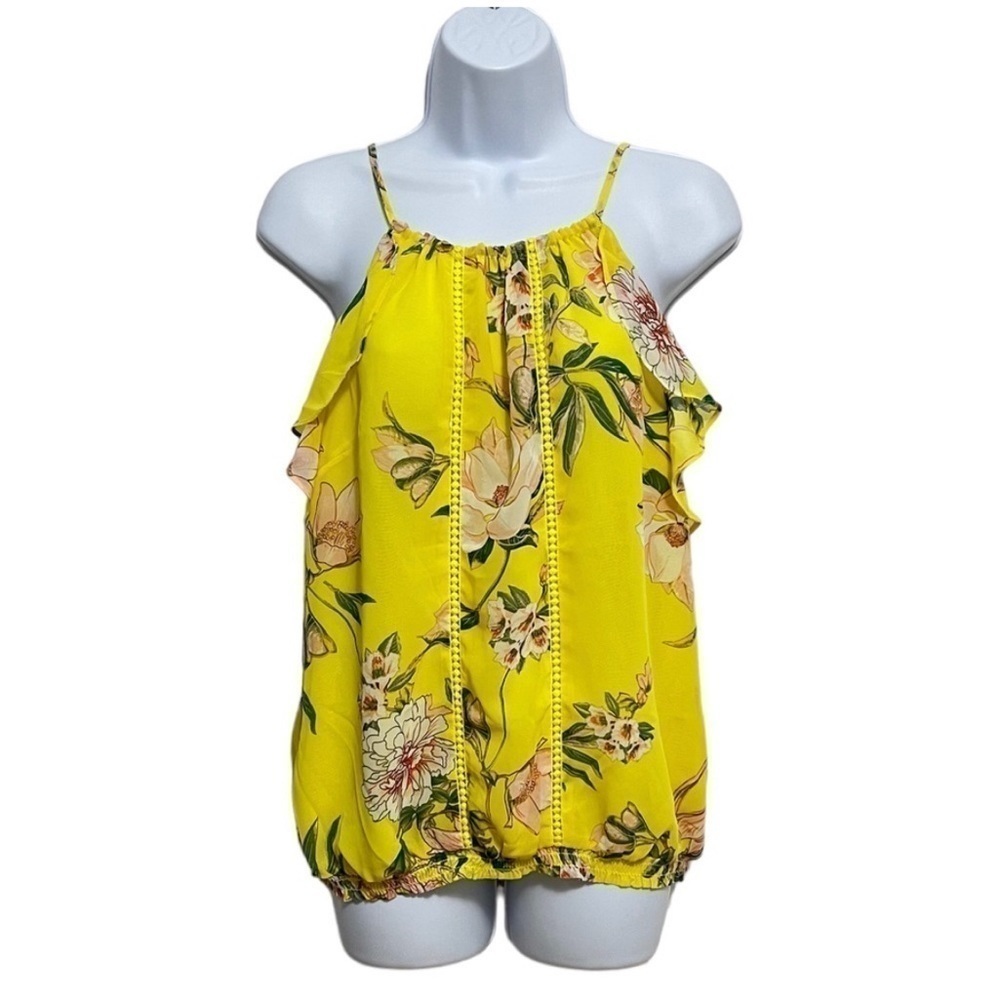 New York & Company SOHO Ladies Yellow Sleeveless Tanks Size Medium